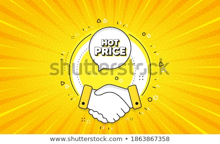 Foto d'archivio: Hot Price Yellow Vector Icon Button