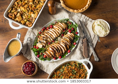 Stock photo: Roast Turkey Breast And Potatoes
