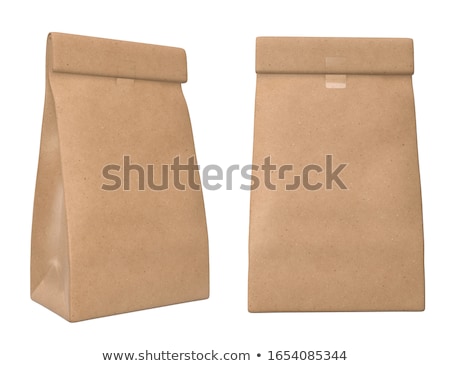 商業照片: Blank Packaging Recycled Kraft Paper Bag 3d Rendering