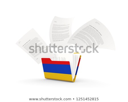 Stockfoto: Folder With Flag Of Armenia