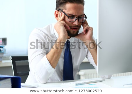 [[stock_photo]]: Portrait Of Tired White Collar Worker