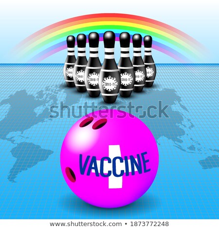 Stock photo: Blue World Map With Black Inscription Coronavirus