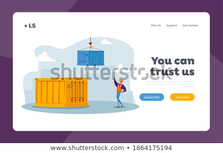 Stockfoto: Export Control Concept Landing Page