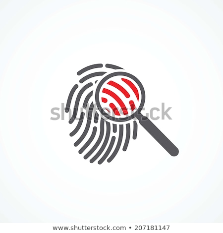 Stockfoto: Fingerprint And A Magnifier Vector