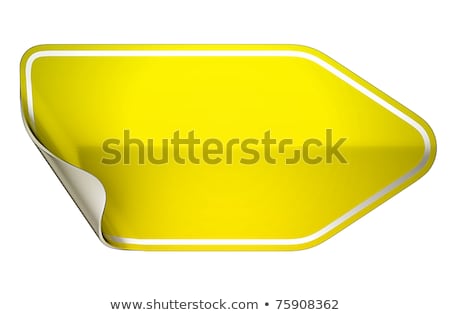 Yellow Hamous Sticker Or Label Stock foto © Arsgera
