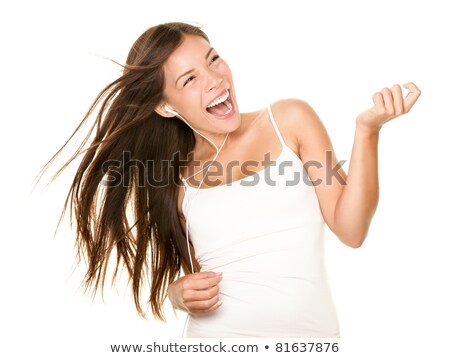 Stock photo: Gorgeous Female Guitar Player