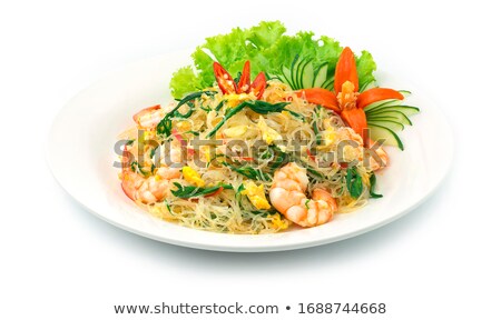 Stockfoto: Chili And Garlic Marinated And Fried Prawn