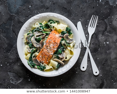 Stock photo: Pasta With Salmon