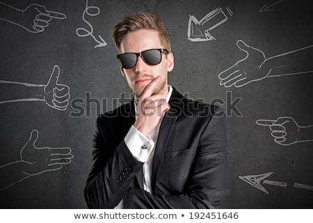 Stok fotoğraf: Cool Macho Businessman In Sunglasses