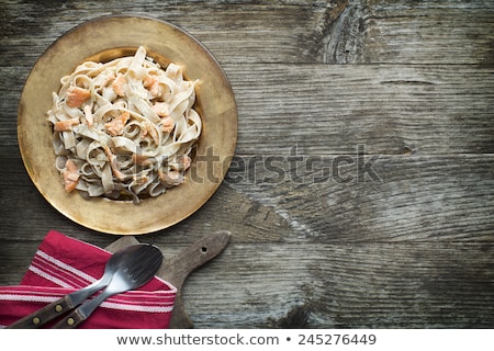 Сток-фото: Pasta With Cream And Salmon