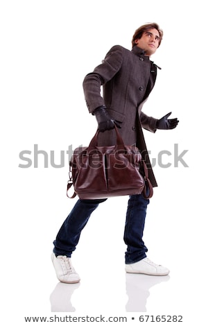 Portrait Of A Young Businessman In Autumnwinter Clothes Isolated On White Studio Shot Stockfoto © AlexandreNunes