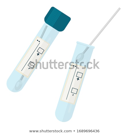 Foto stock: Test Tubes And Syringe