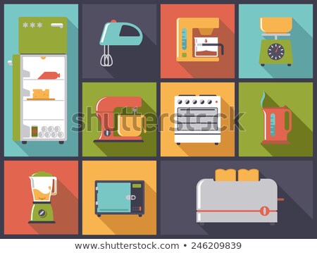 Foto stock: Kitchen Blender Flat Icon