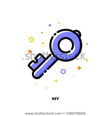 Foto d'archivio: Icon Of Key Which Symbolizes Strong Password Or Keywords For Seo