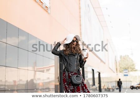 Happy Women With Coffee At Vintage Clothing Store Stok fotoğraf © Alones