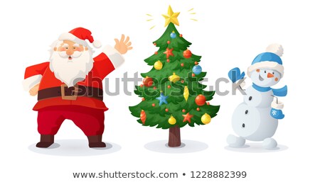Stock foto: Santa Clause With Fir Tree