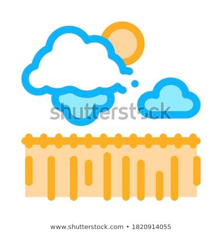 Stockfoto: Bad Weather Wheat Field Icon Vector Outline Illustration