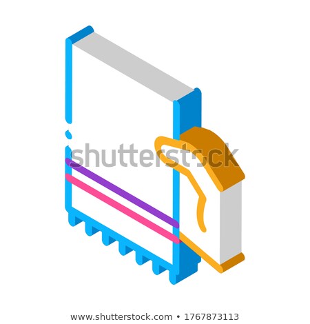 Сток-фото: Hand Hold Fabric Napkin Isometric Icon Vector Illustration