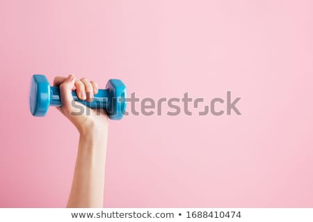 Stock foto: Woman Holding Dumbbells