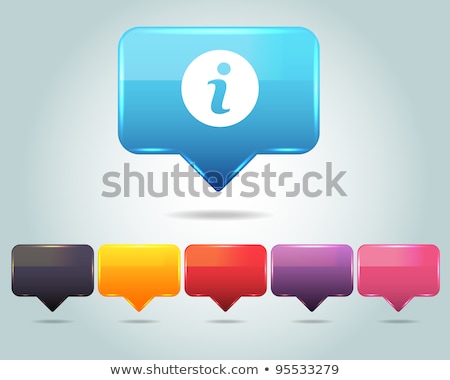 Foto stock: Info Green Vector Icon Button