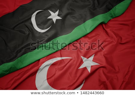 Foto stock: Turkey And Libya Flags