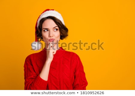 Stok fotoğraf: Isolated Young Christmas Woman
