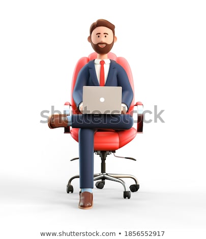 Foto stock: Modern Chiefs Office With White Chairs 3d Rendering