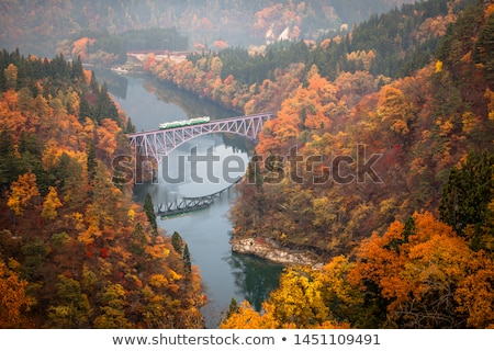 Zdjęcia stock: Fukushima First Bridge Tadami River Japan