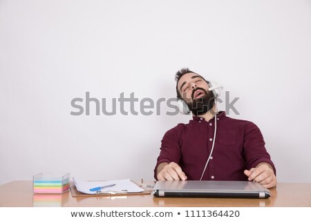 Foto stock: Very Tired Young Man