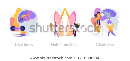 Foto stock: Mental And Physical Health Treatment Abstract Concept Vector Illustrations