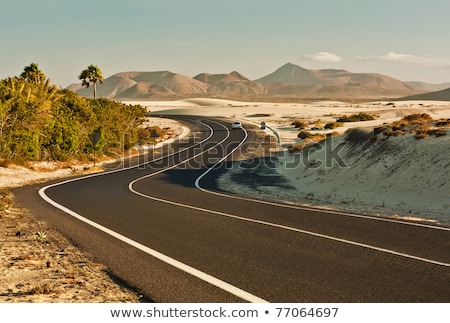 Сток-фото: Canary Islands Winding Road Curves In Mountain