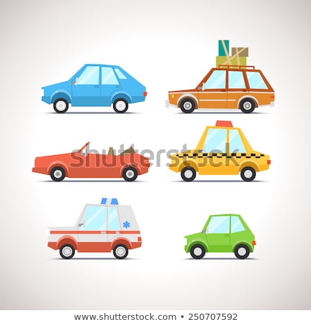 Stock photo: Retro Small Hatchback Set