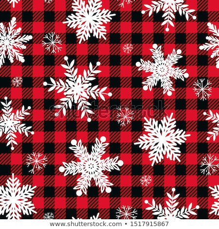 Foto stock: Vector Seamless Pattern With White Snowflakes