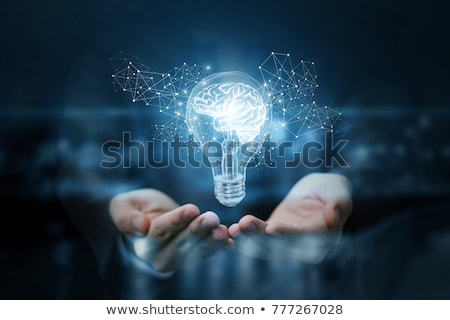 Foto stock: Light Bulb Inside A Head