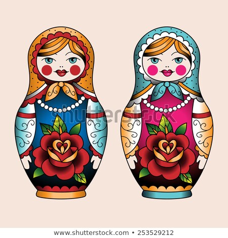 ストックフォト: Matryoshka With Tattoos