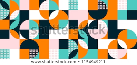 Сток-фото: Vector Seamless Stylish Pattern - Orange Minimalistic Design Br