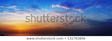 Beautiful Panoramic Photo - Sunset Over Sea Stockfoto © pzAxe