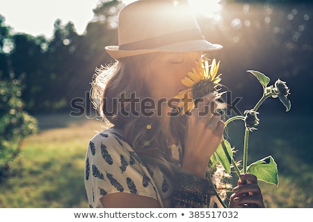 Stock fotó: Happy Spring Nature Woman