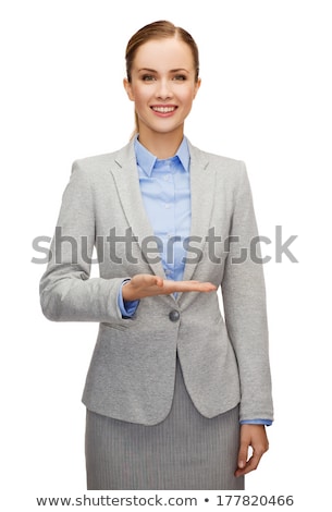 Stock photo: Businesswoman Working With Something Imaginary