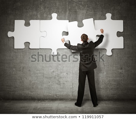 Stock photo: Puzzle Wall