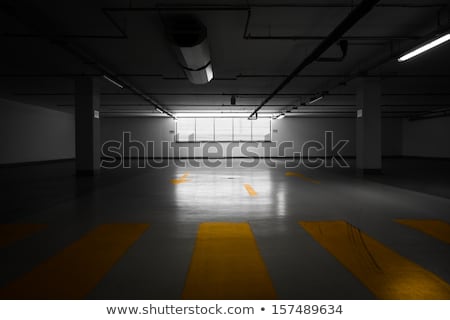 Foto stock: Underground Parking Area With Windows