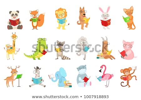 Сток-фото: Stylized Book Pile Collection Vector Illustration