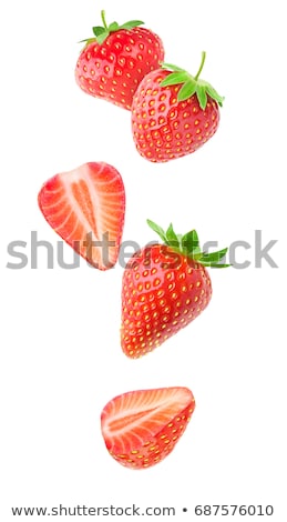 Stock photo: Ripe Red Strawberry Fruit Dropping