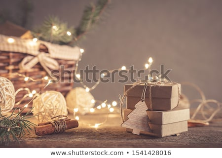 Stockfoto: Preparing Christmas Presents For Relatives