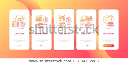 Stock photo: Culinary Tourism App Interface Template