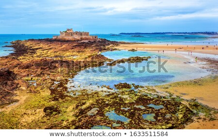 Stock fotó: Beach Around Saint Malo