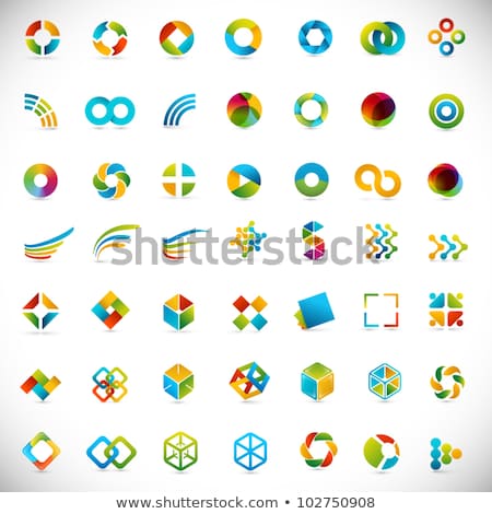 Blue Abstract Icon Illustration Foto stock © radoma