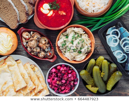 Stock photo: Traditional Russian Food Pelmeni