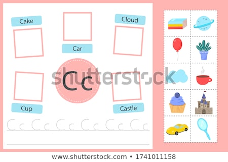 Foto stock: Flashcard Letter C Is For Cup