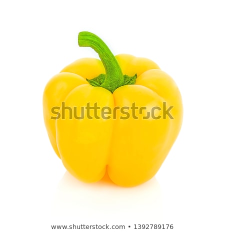 Сток-фото: Orange Pepper On White Background